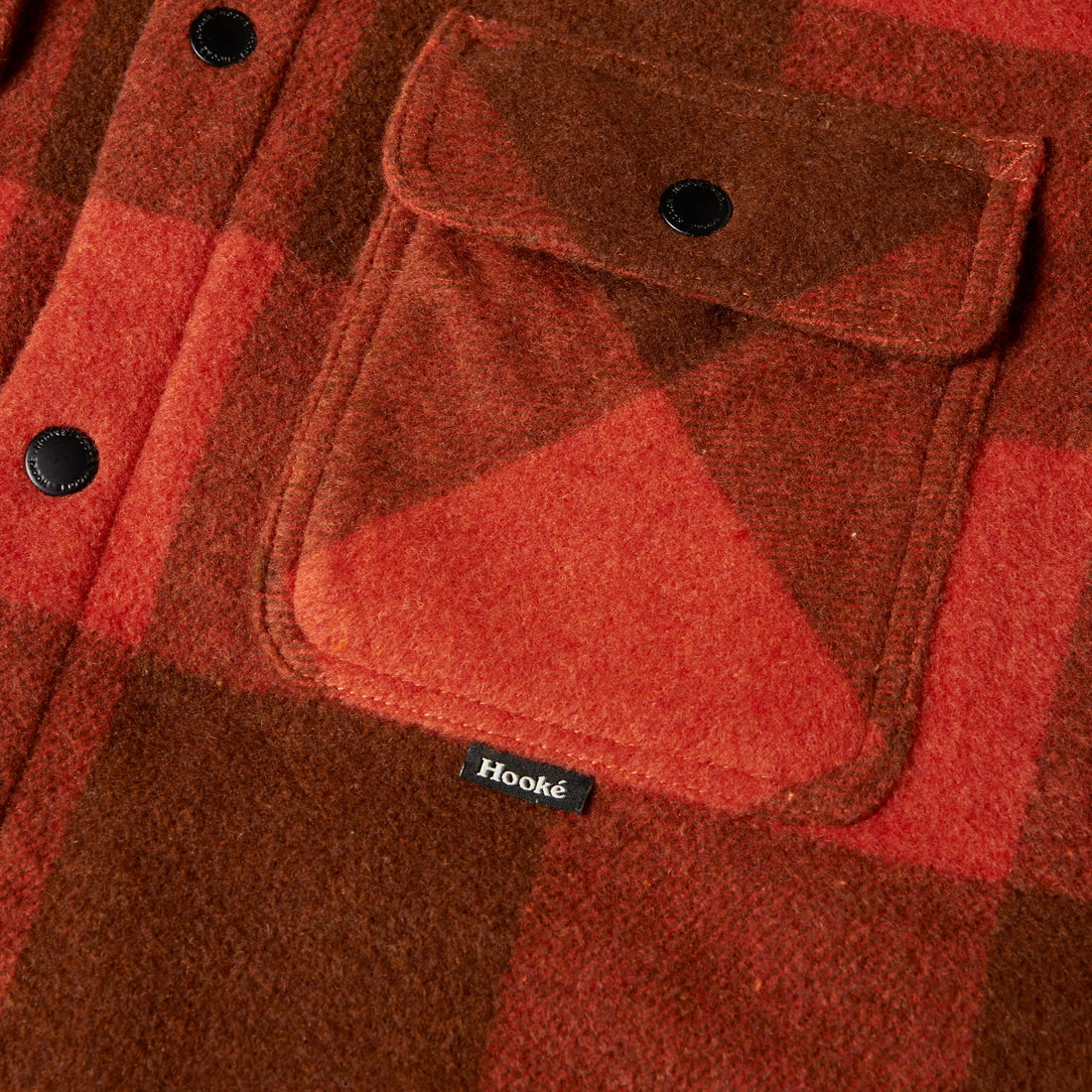 Sur-Chemise Canadienne Originale Orange & Brun Hooké