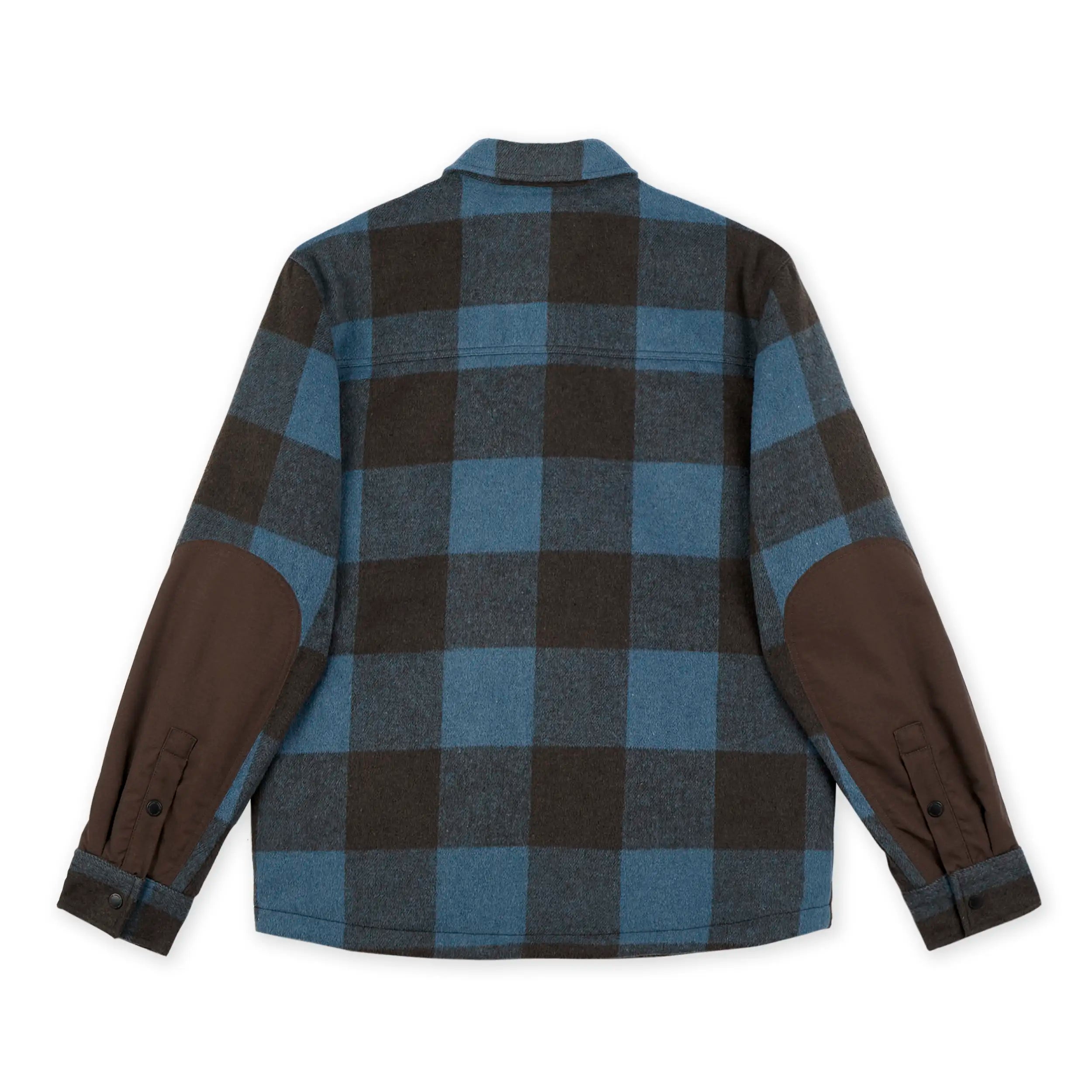 Sur-Chemise Canadienne Bleu Acier et Brun Hooké