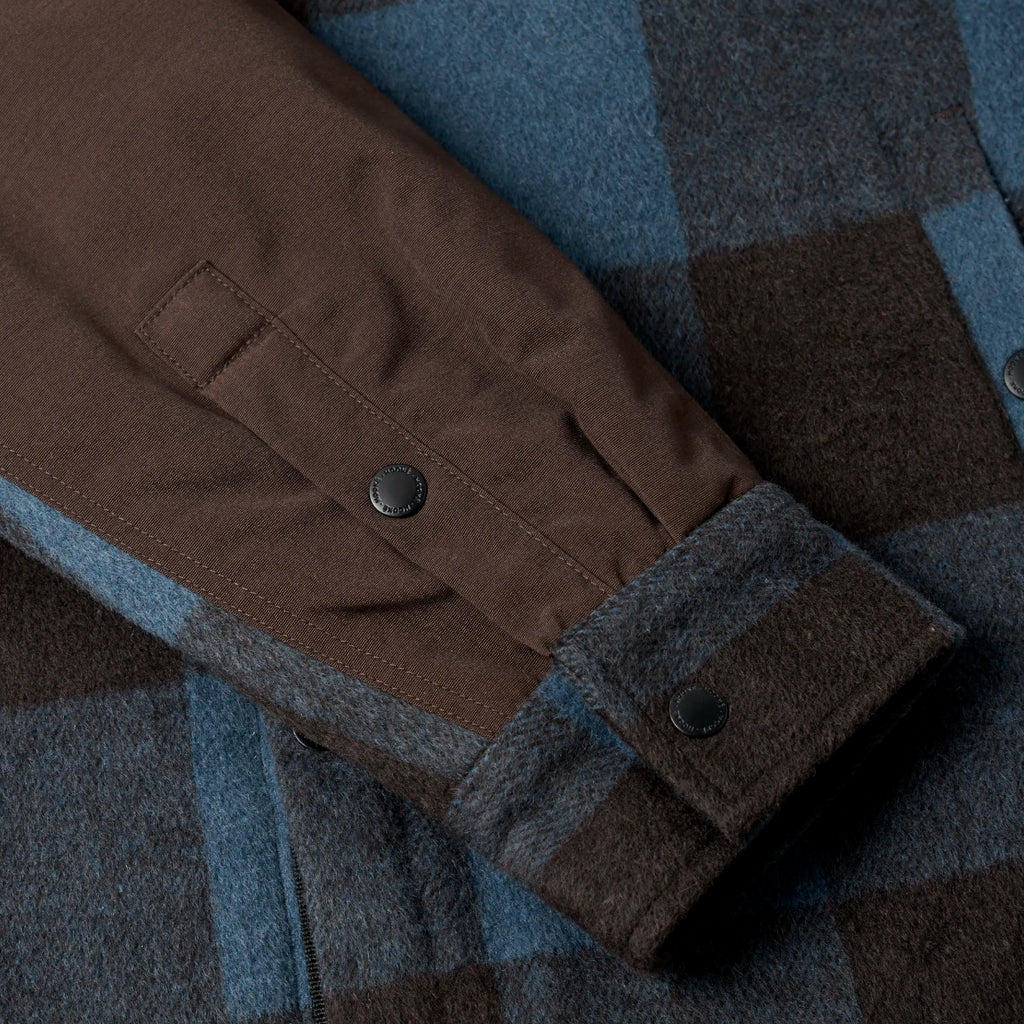 Sur-Chemise Canadienne Bleu Acier et Brun Hooké