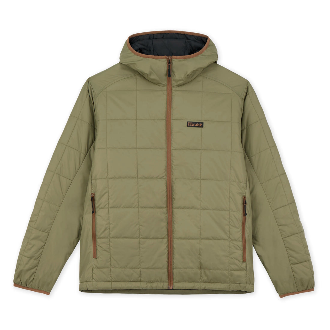 Manteau Seasonal Lightweight Insulated Hood Olive Hooké