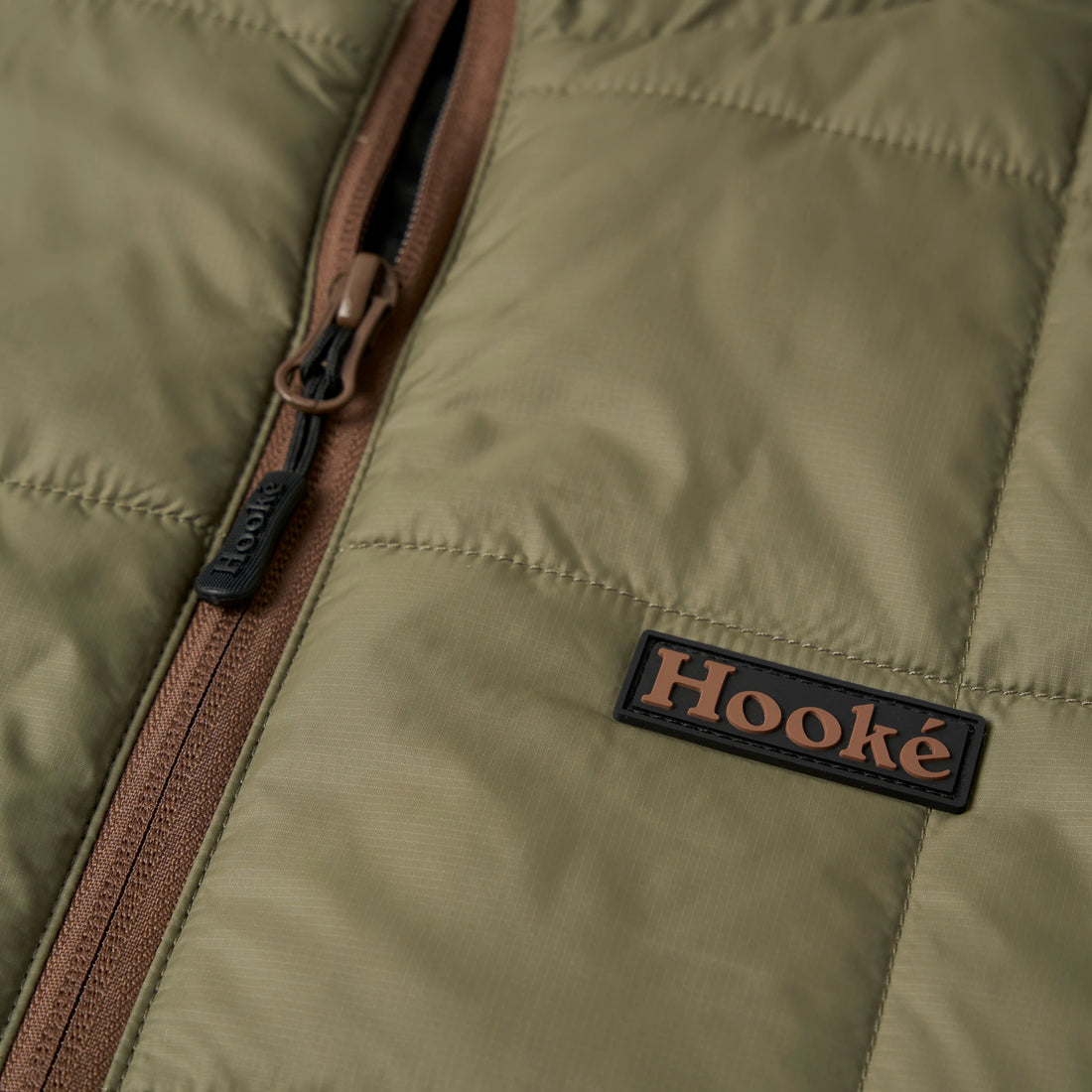 Manteau Seasonal Lightweight Insulated Hood Olive Hooké