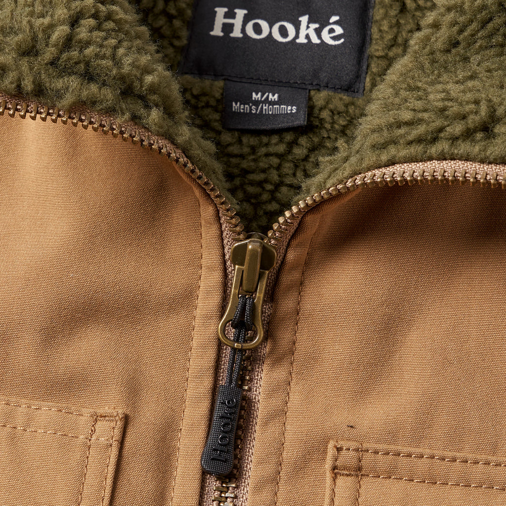 Veste Cabin Pile Caramel & Brun Hooké