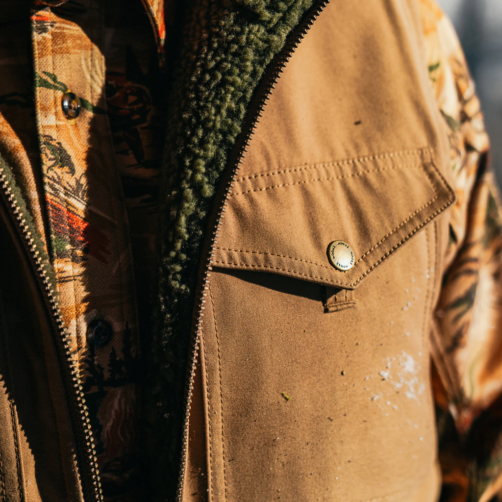 Veste Cabin Pile Caramel & Brun Hooké