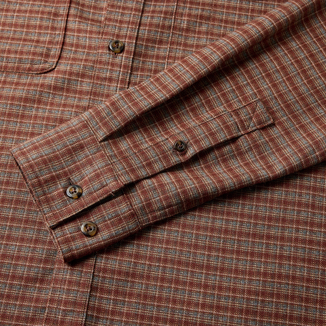 Chemise Overland Flannel Bourgogne & Gris Hooké