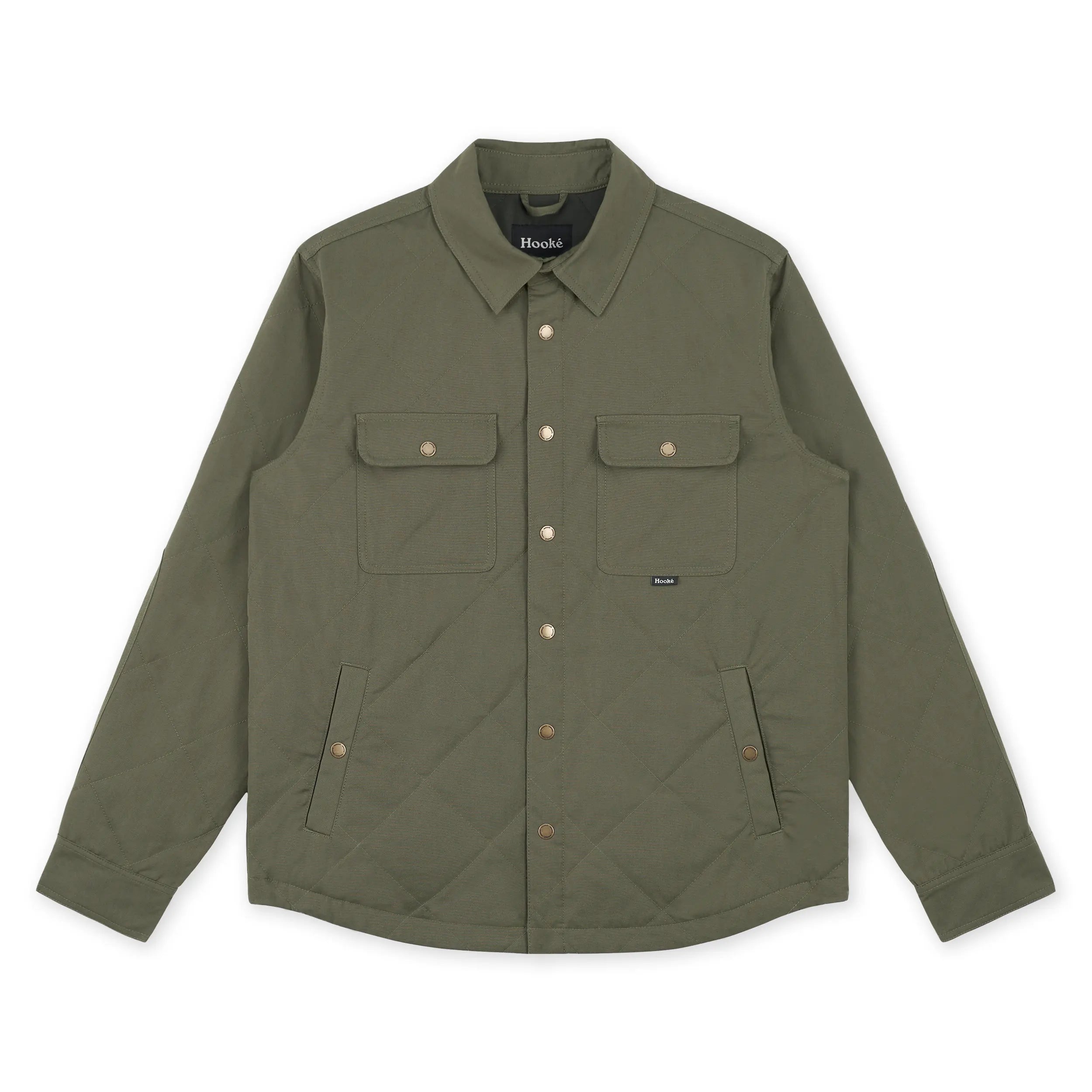 Jack Olive Hooké Quilted Overshirt