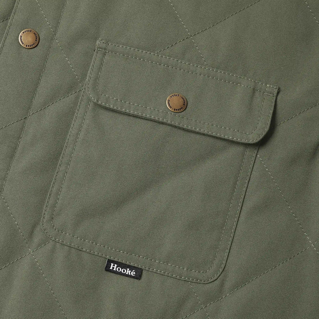Jack Olive Hooké Quilted Overshirt