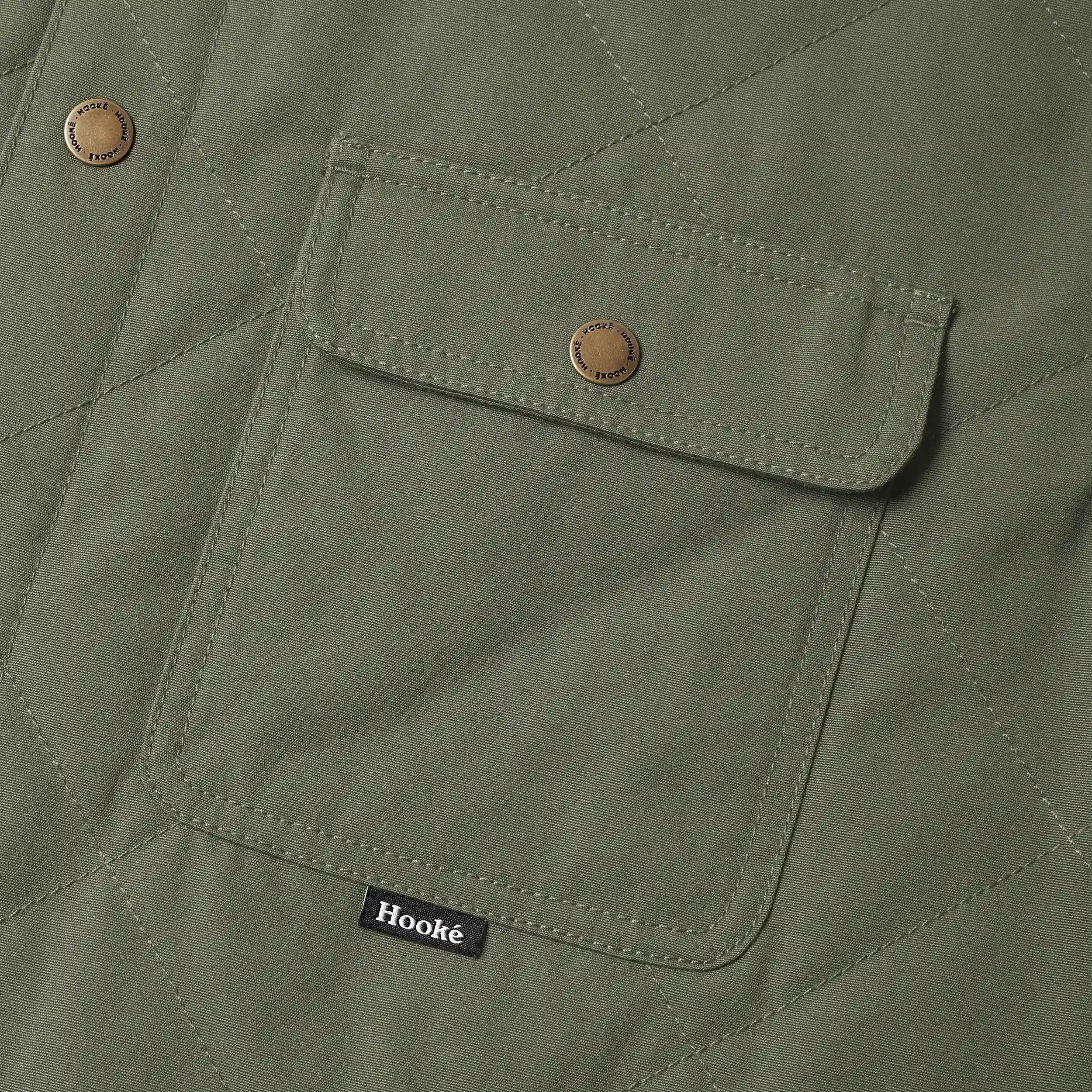 Jack Olive Hooké Quilted Overshirt