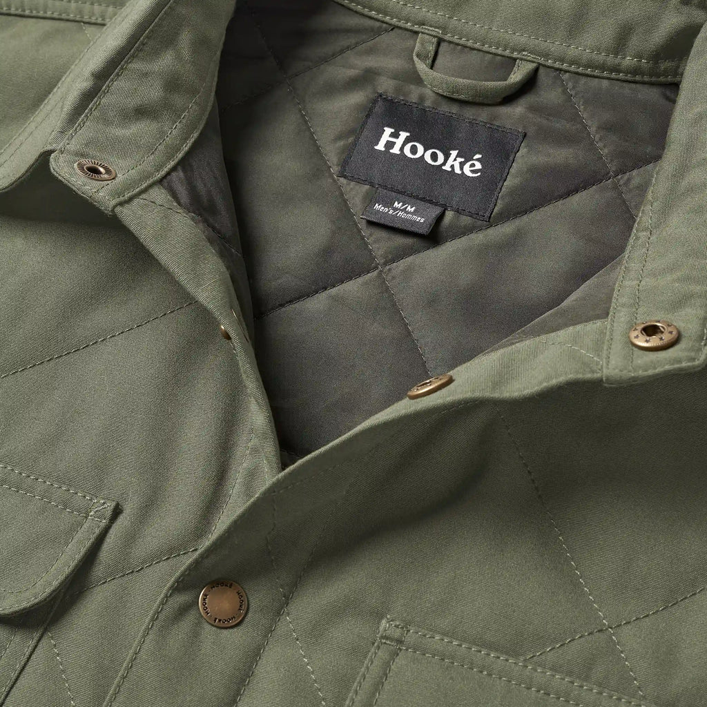 Jack Olive Hooké Quilted Overshirt