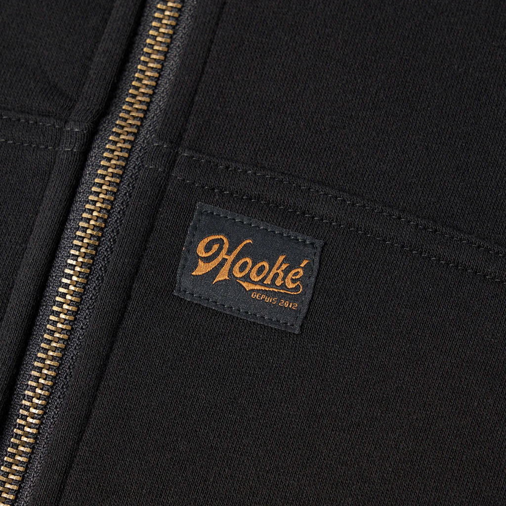 Hooké Signature Black Zip-Up Hoodie