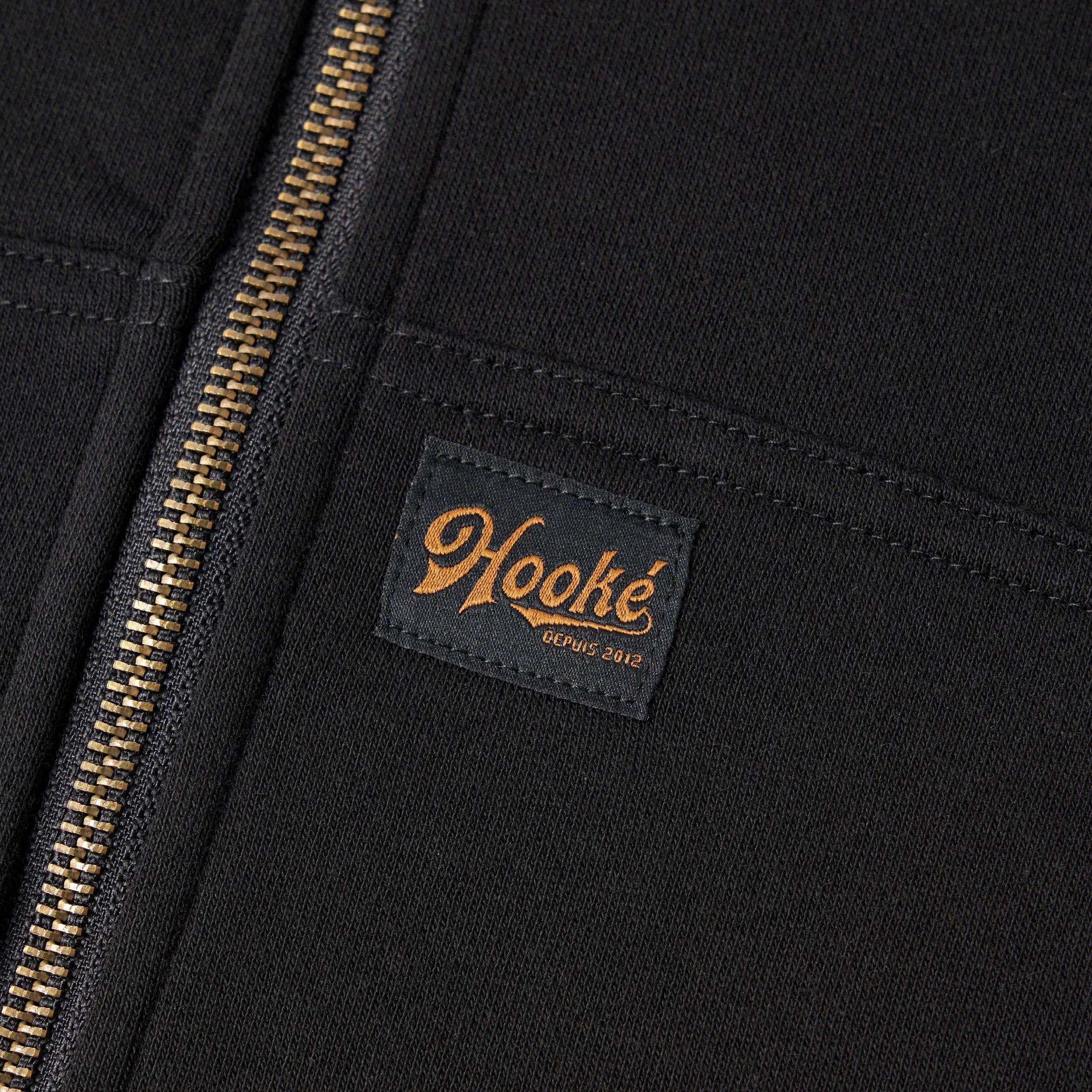 Hooké Signature Black Zip-Up Hoodie