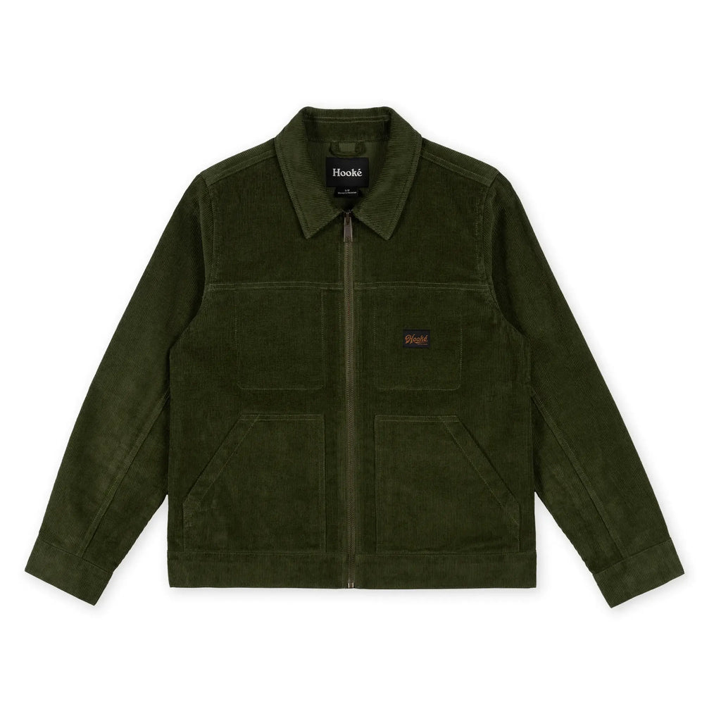 Hooké Dark Green Corduroy Trucker Work Jacket