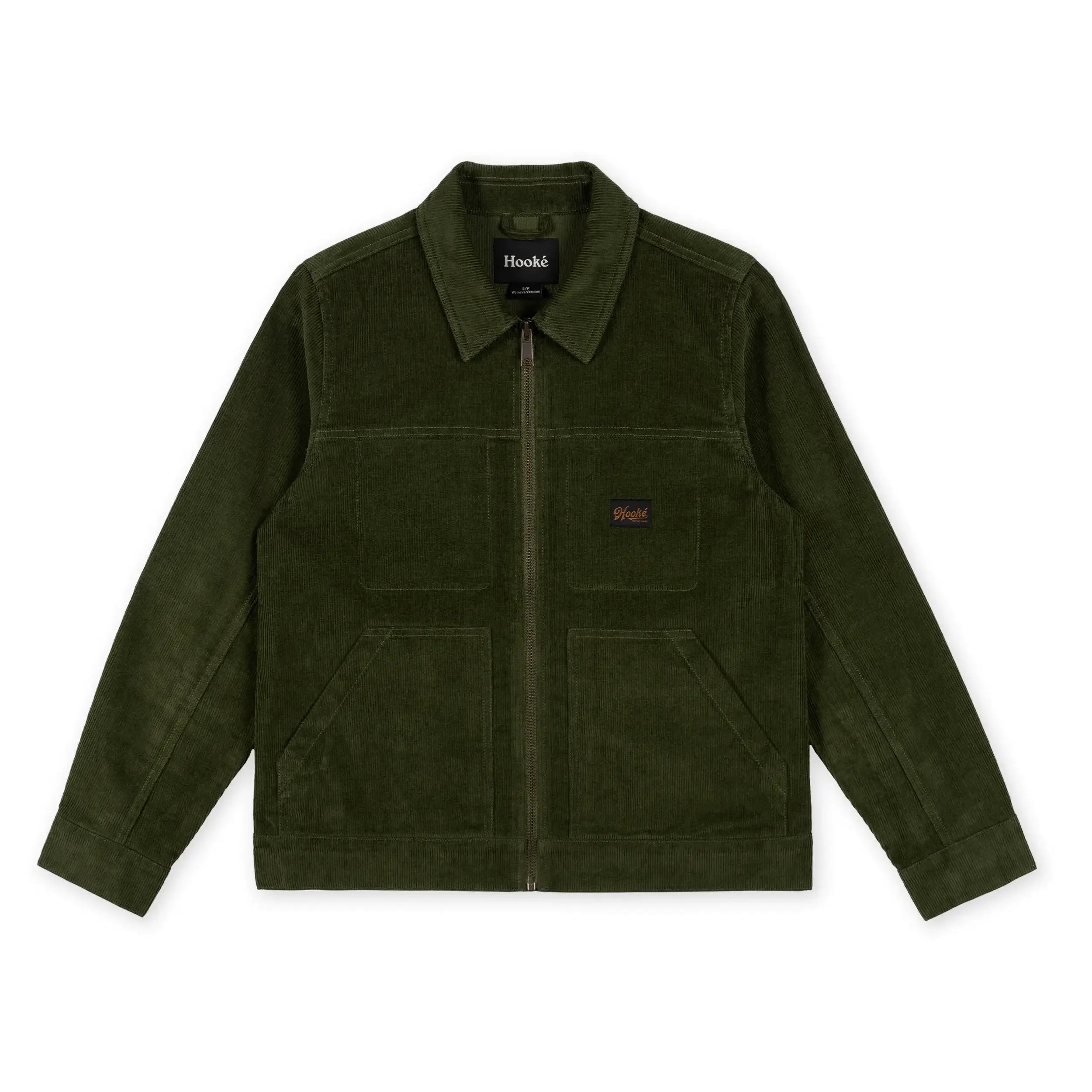 Hooké Dark Green Corduroy Trucker Work Jacket