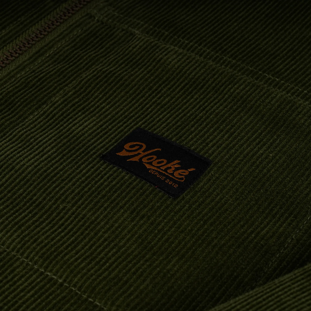 Hooké Dark Green Corduroy Trucker Work Jacket
