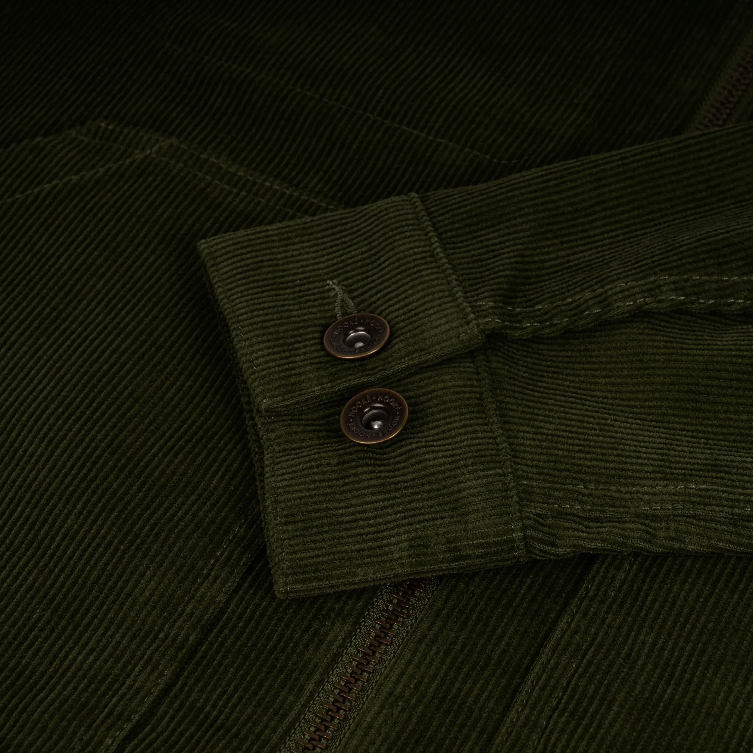 Hooké Dark Green Corduroy Trucker Work Jacket