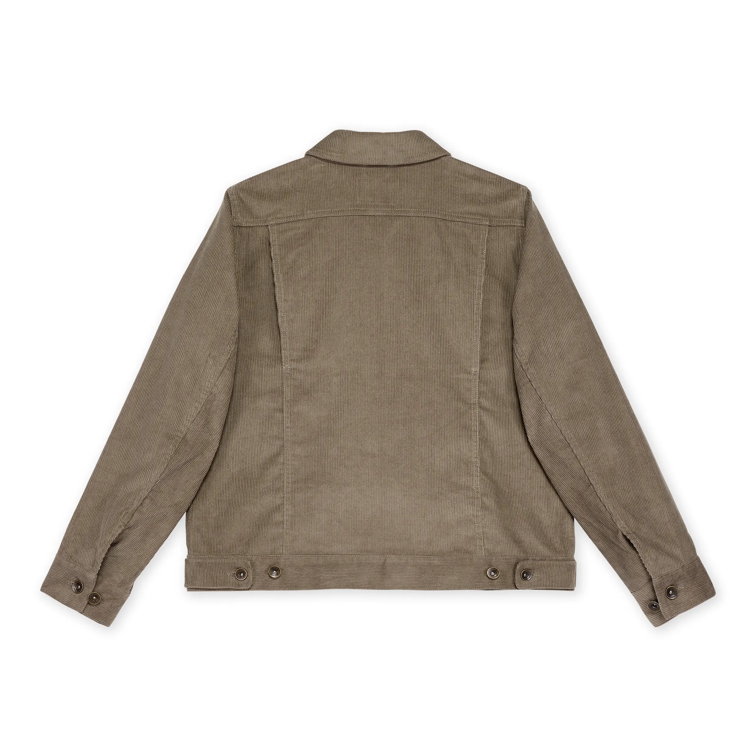 Manteau Corduroy Trucker Work Vert Gris Hooké