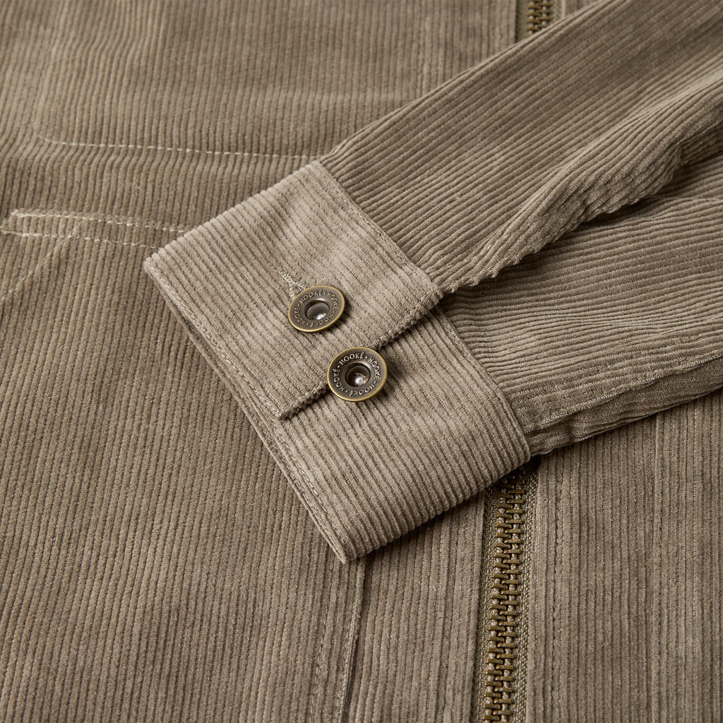 Manteau Corduroy Trucker Work Vert Gris Hooké