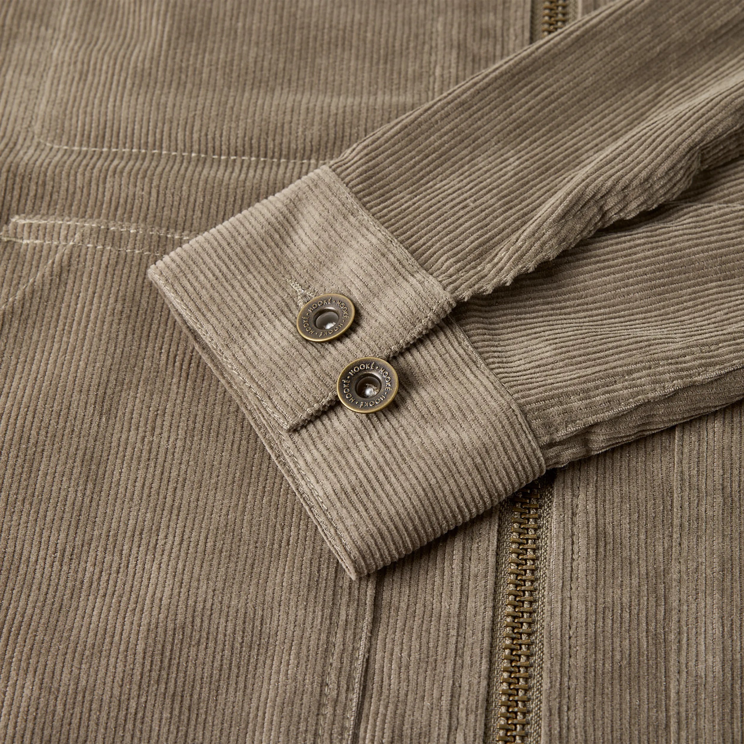 Manteau Corduroy Trucker Work Vert Gris Hooké