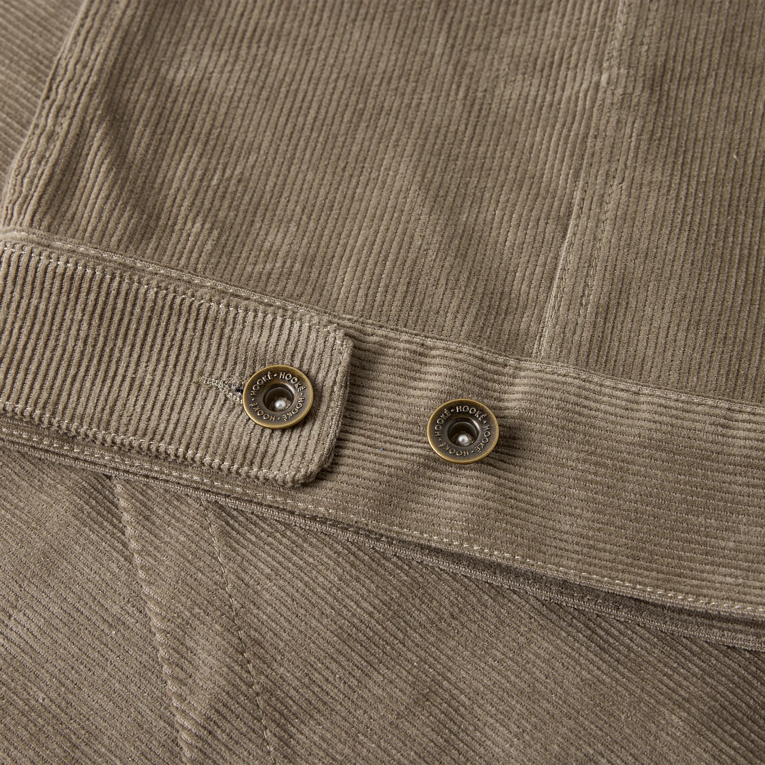 Manteau Corduroy Trucker Work Vert Gris Hooké