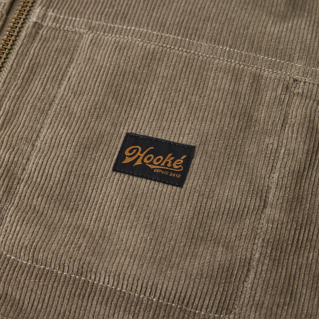 Manteau Corduroy Trucker Work Vert Gris Hooké