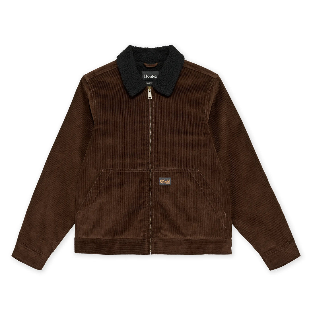 Manteau Corduroy Pile Work Brun Hooké