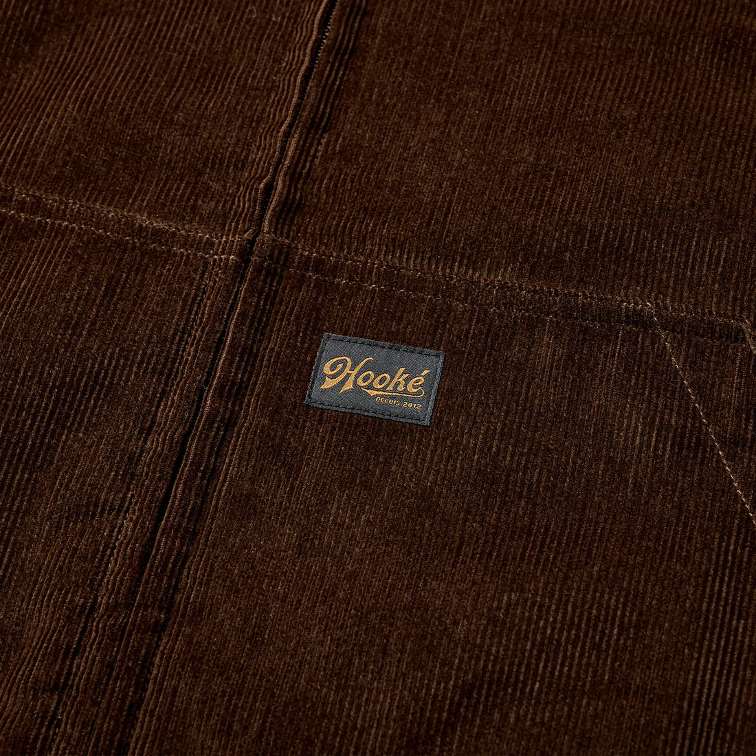 Manteau Corduroy Pile Work Brun Hooké