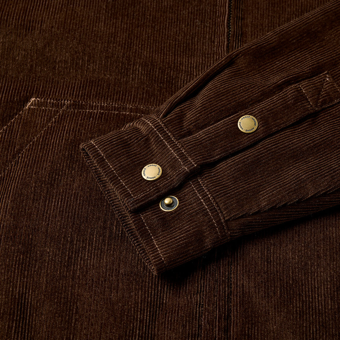 Manteau Corduroy Pile Work Brun Hooké