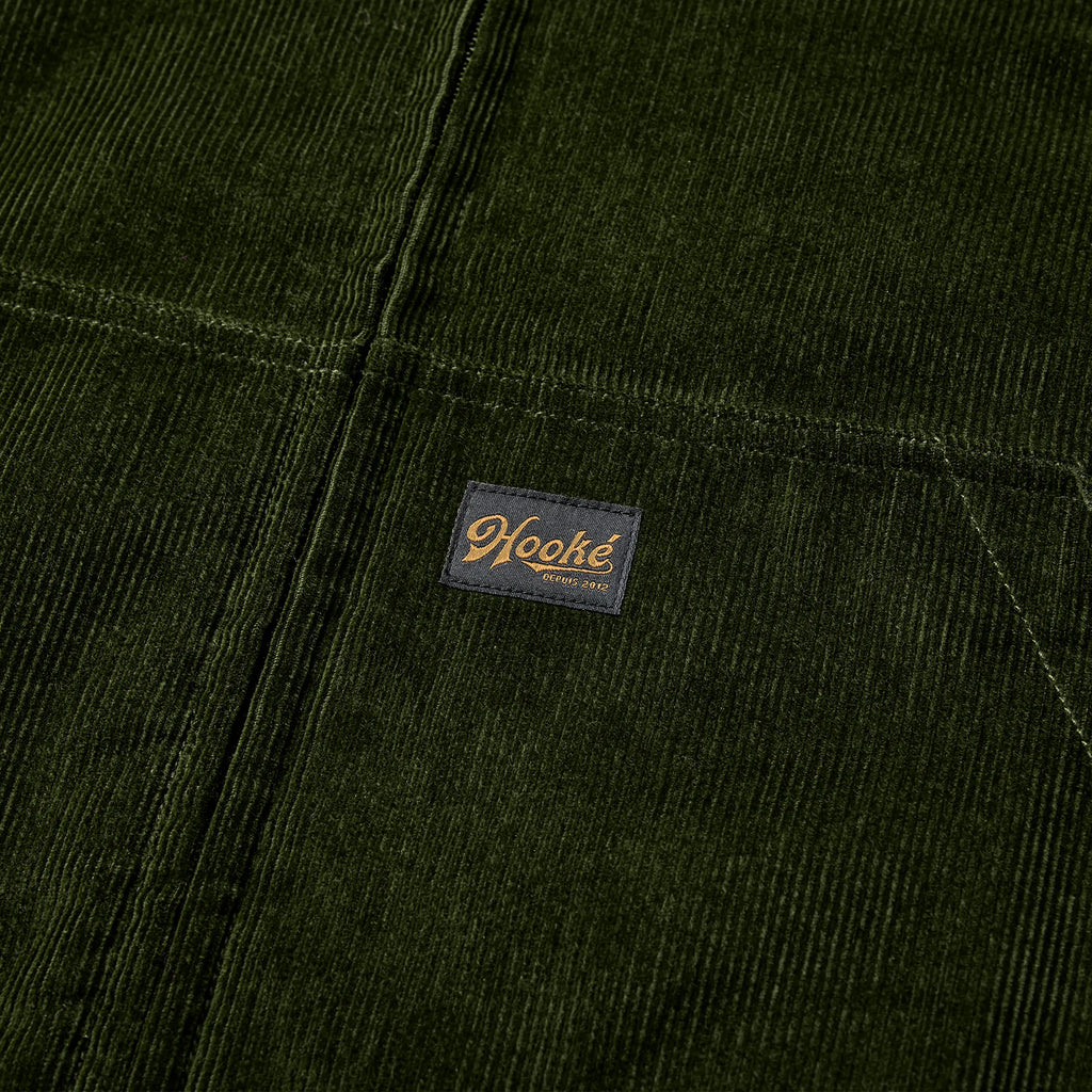 Manteau Corduroy Pile Work Vert Foncé Hooké