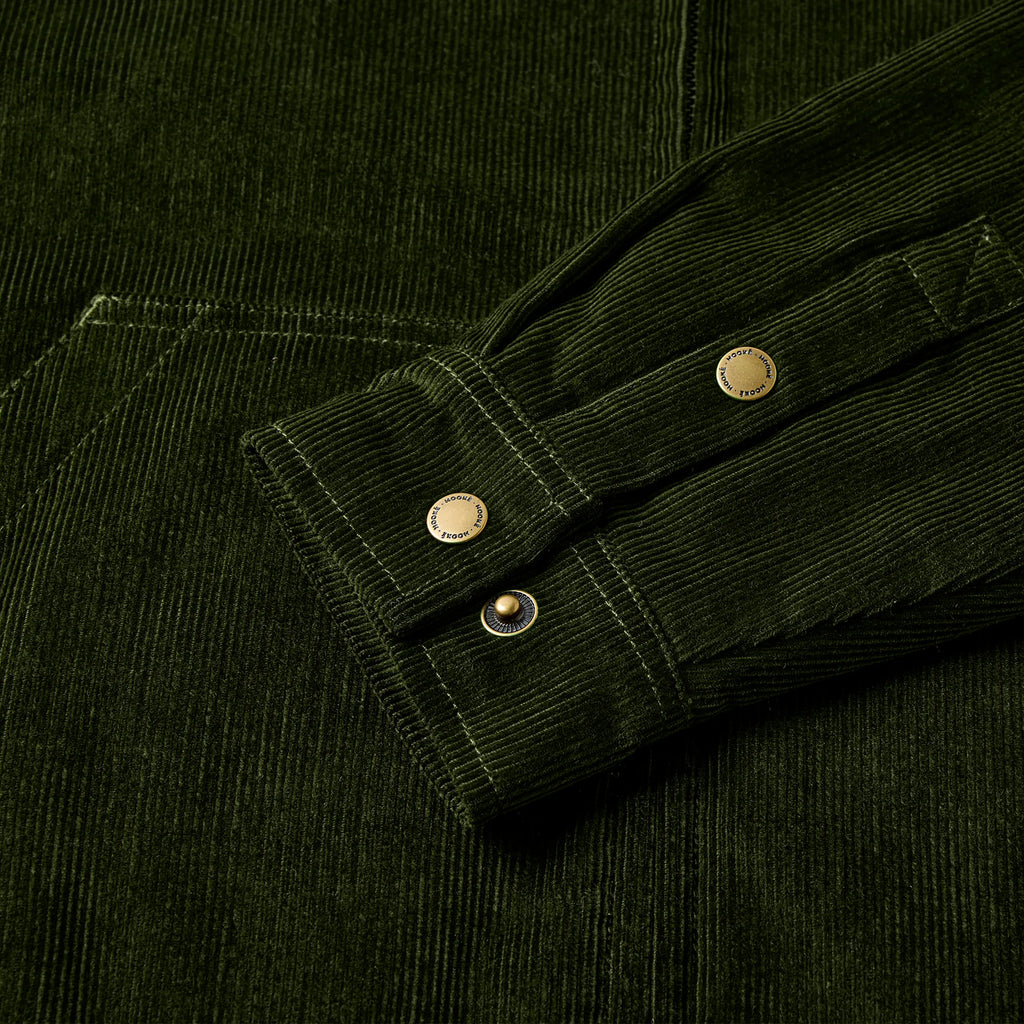 Manteau Corduroy Pile Work Vert Foncé Hooké