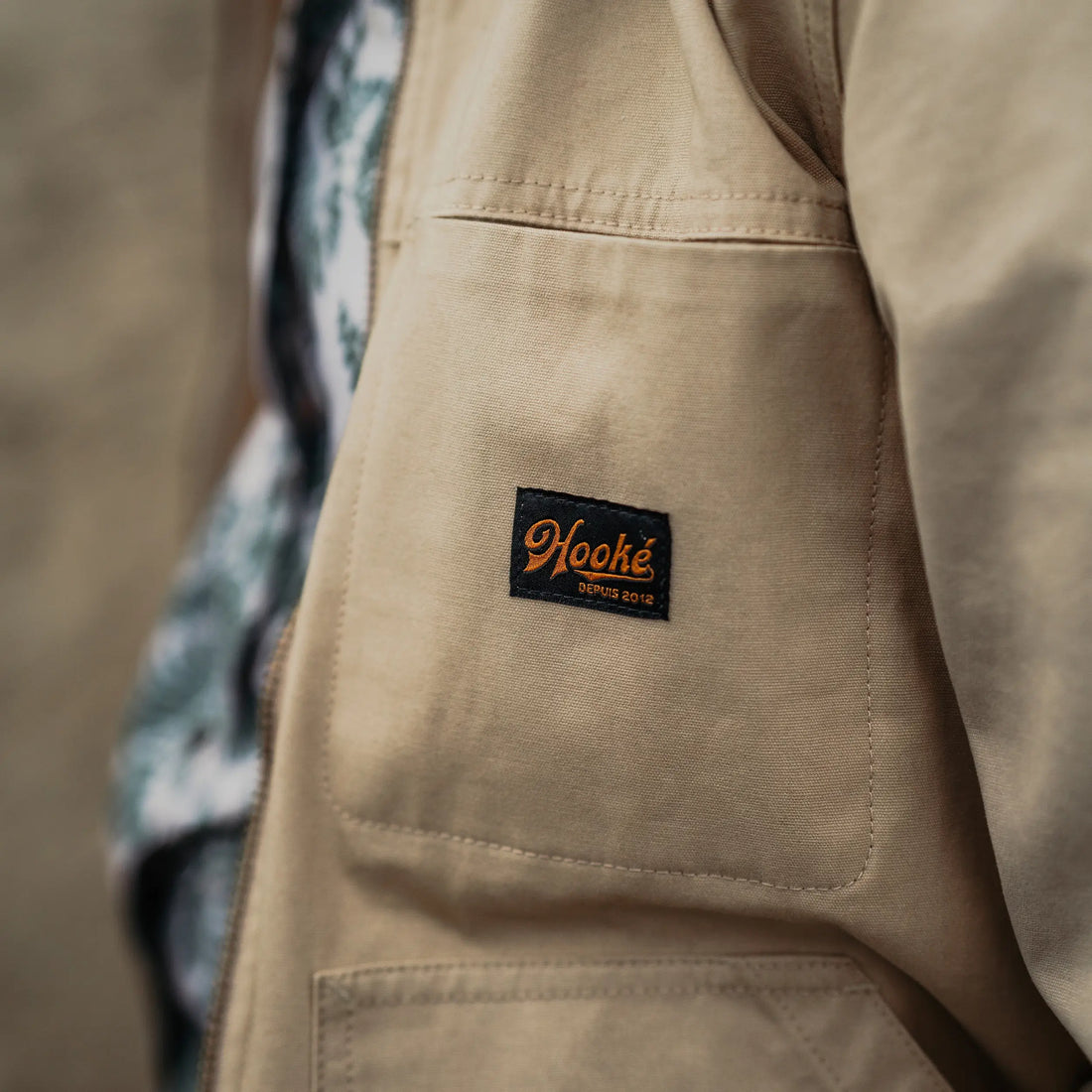 Manteau Léger de Tavail Trucker Safari Hooké