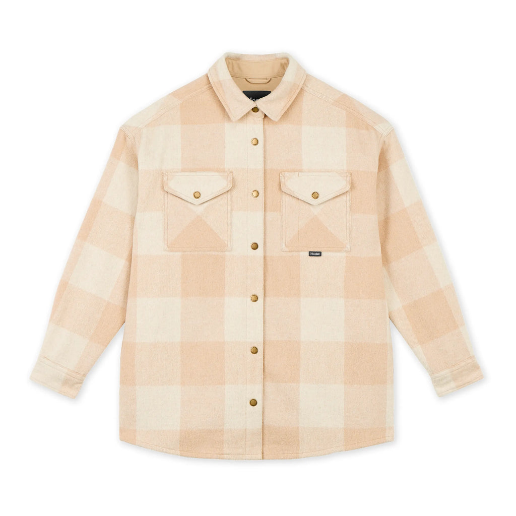 Women's Canadian Oversized Overshirt Oatmeal & Tan Hooké