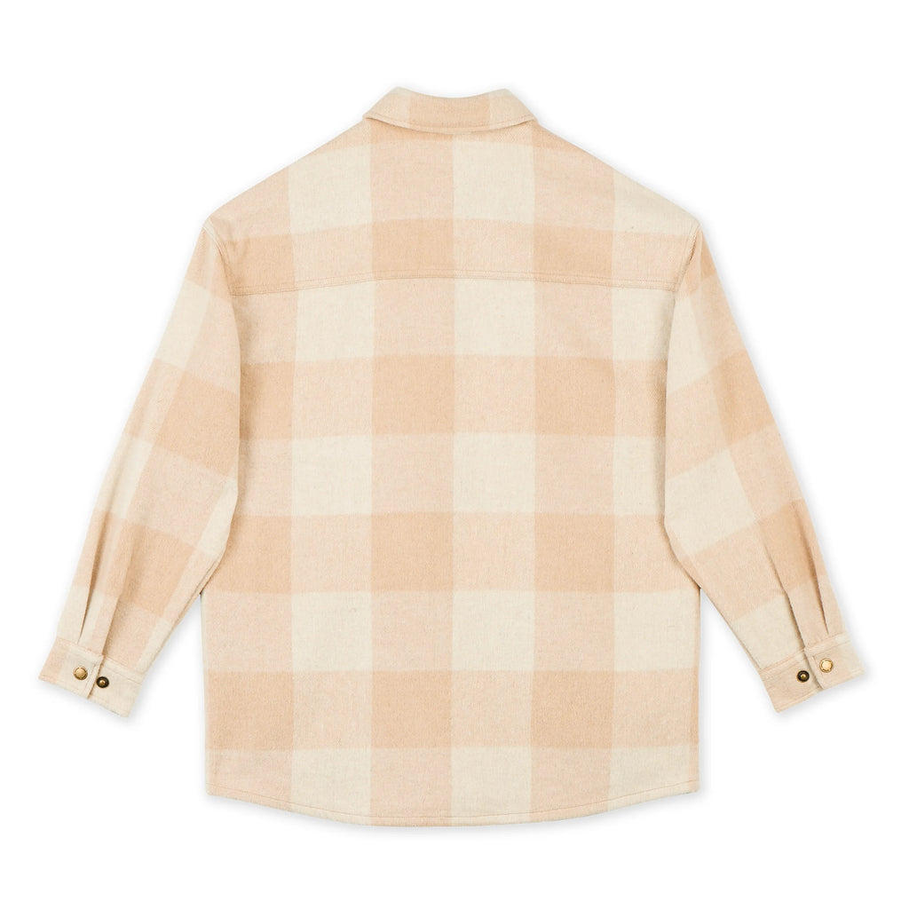 Women's Canadian Oversized Overshirt Oatmeal & Tan Hooké