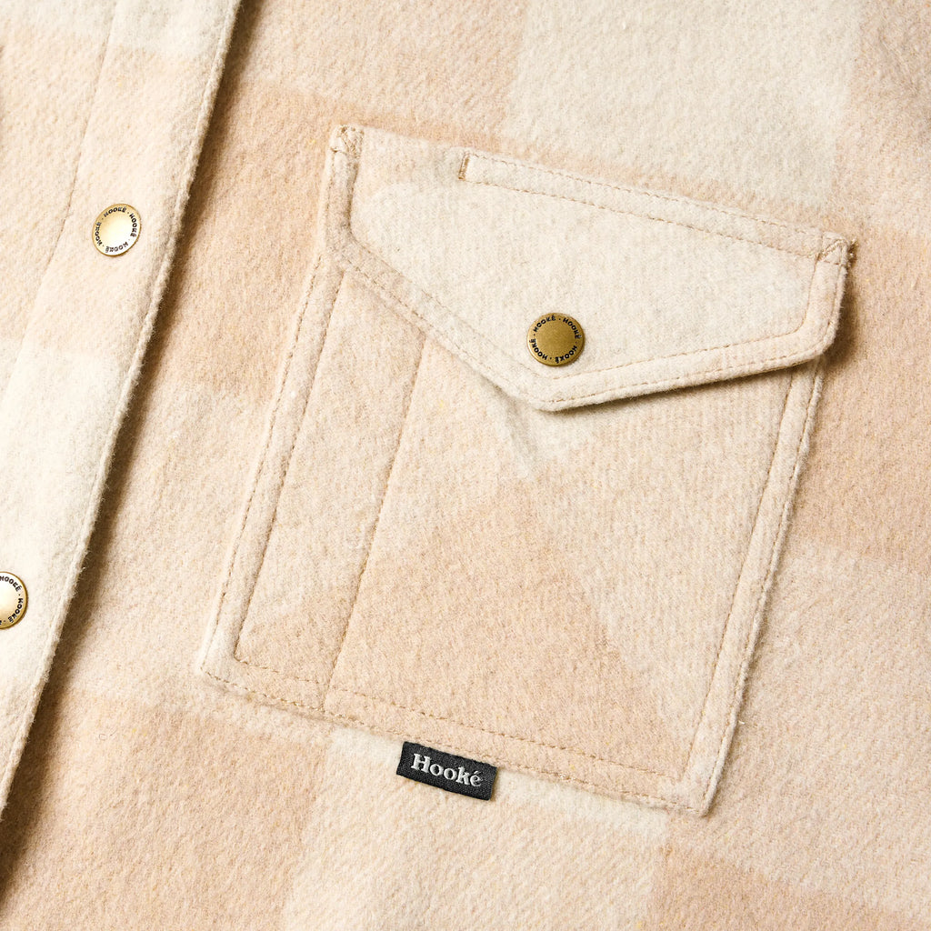 Women's Canadian Oversized Overshirt Oatmeal & Tan Hooké