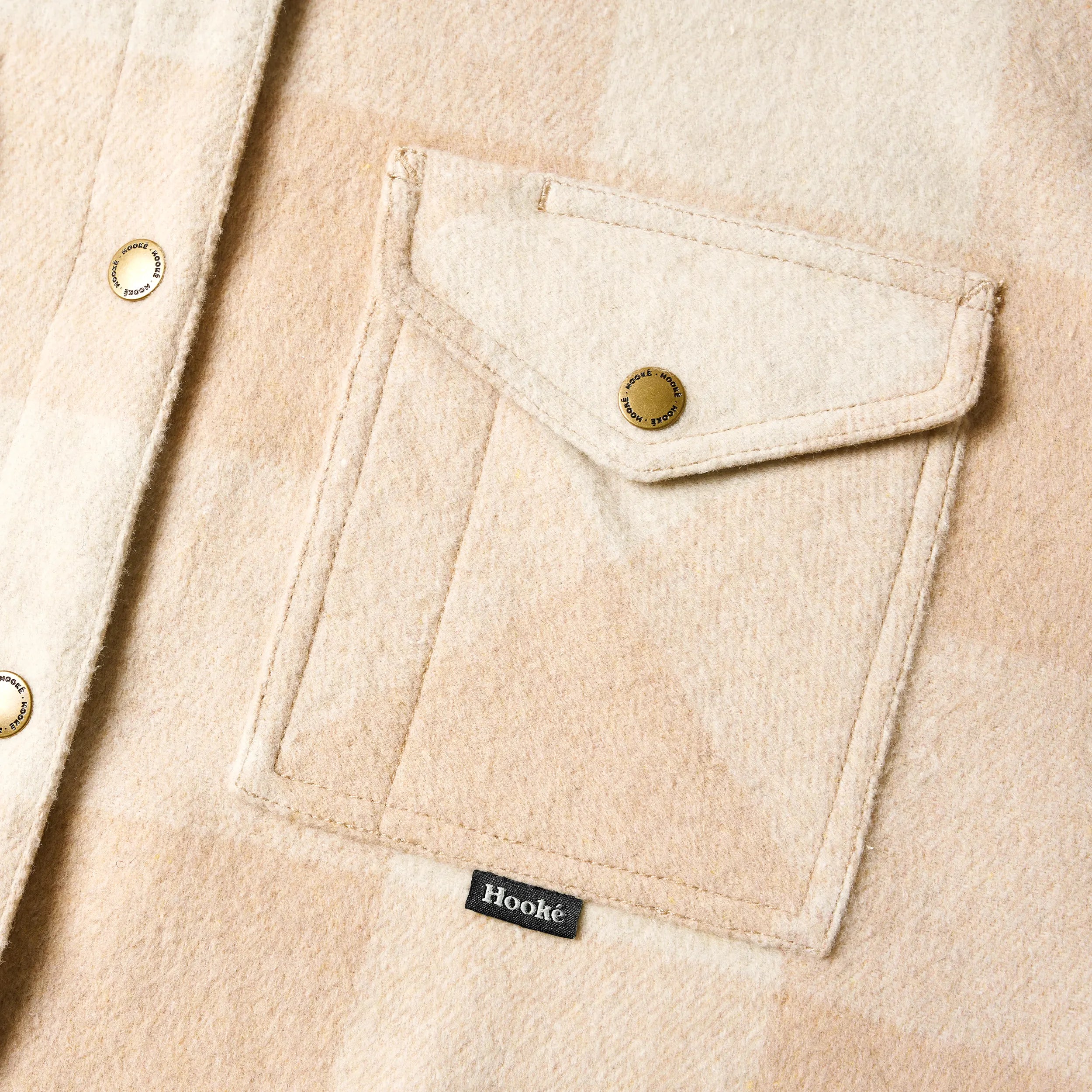 Women's Canadian Oversized Overshirt Oatmeal & Tan Hooké