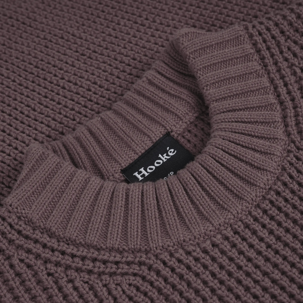Pull Waffle Knit Fig Hooké