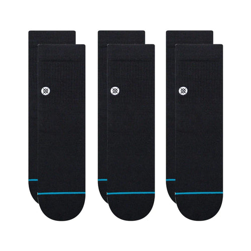 Bas 3 Pack Icon Quarter Noir Stance