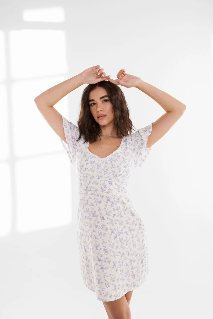 Robe Evalie Bleu Floral Dailystory