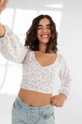 Dailystory Blue Floral Eva Top