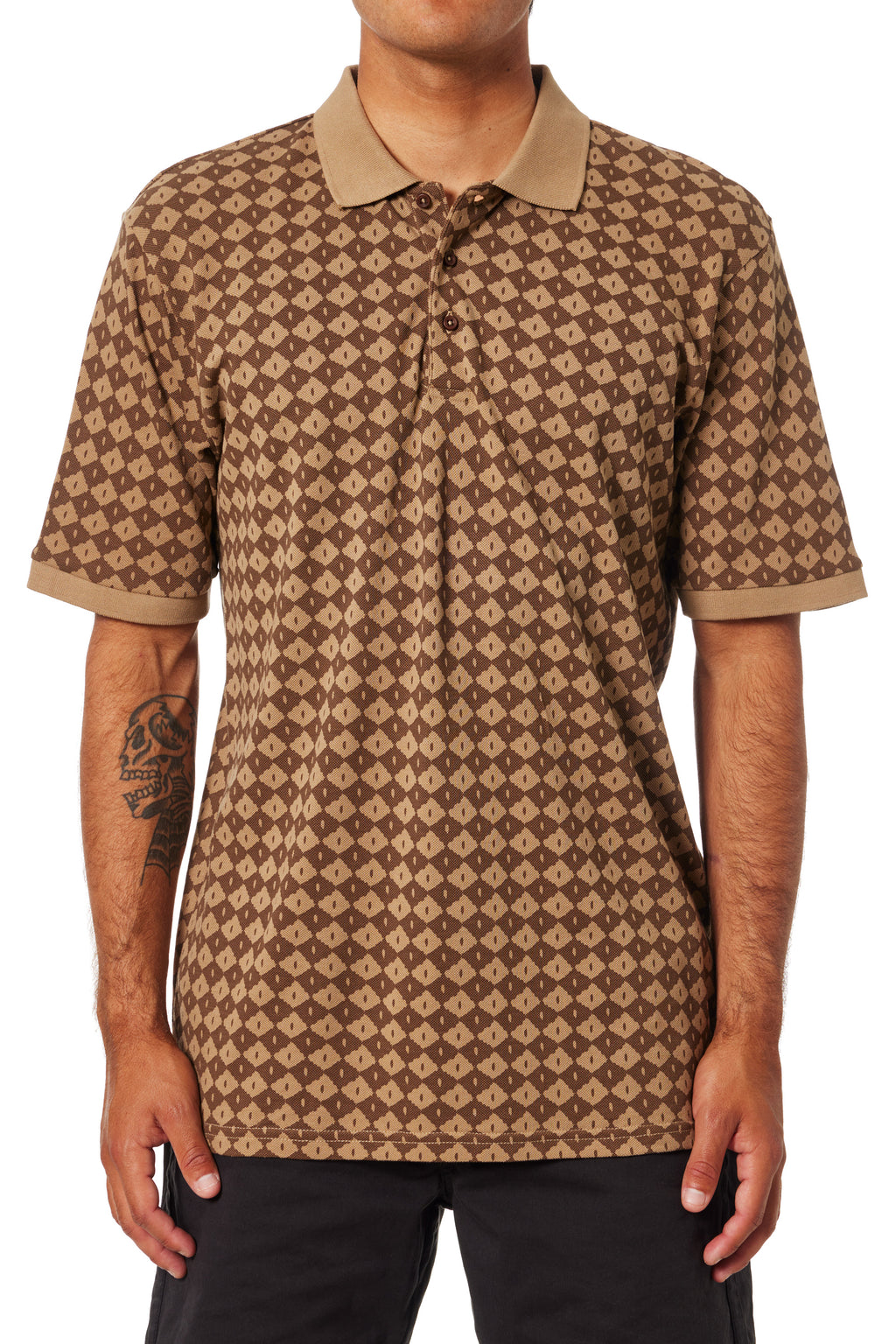 Polo Check Brun Katin