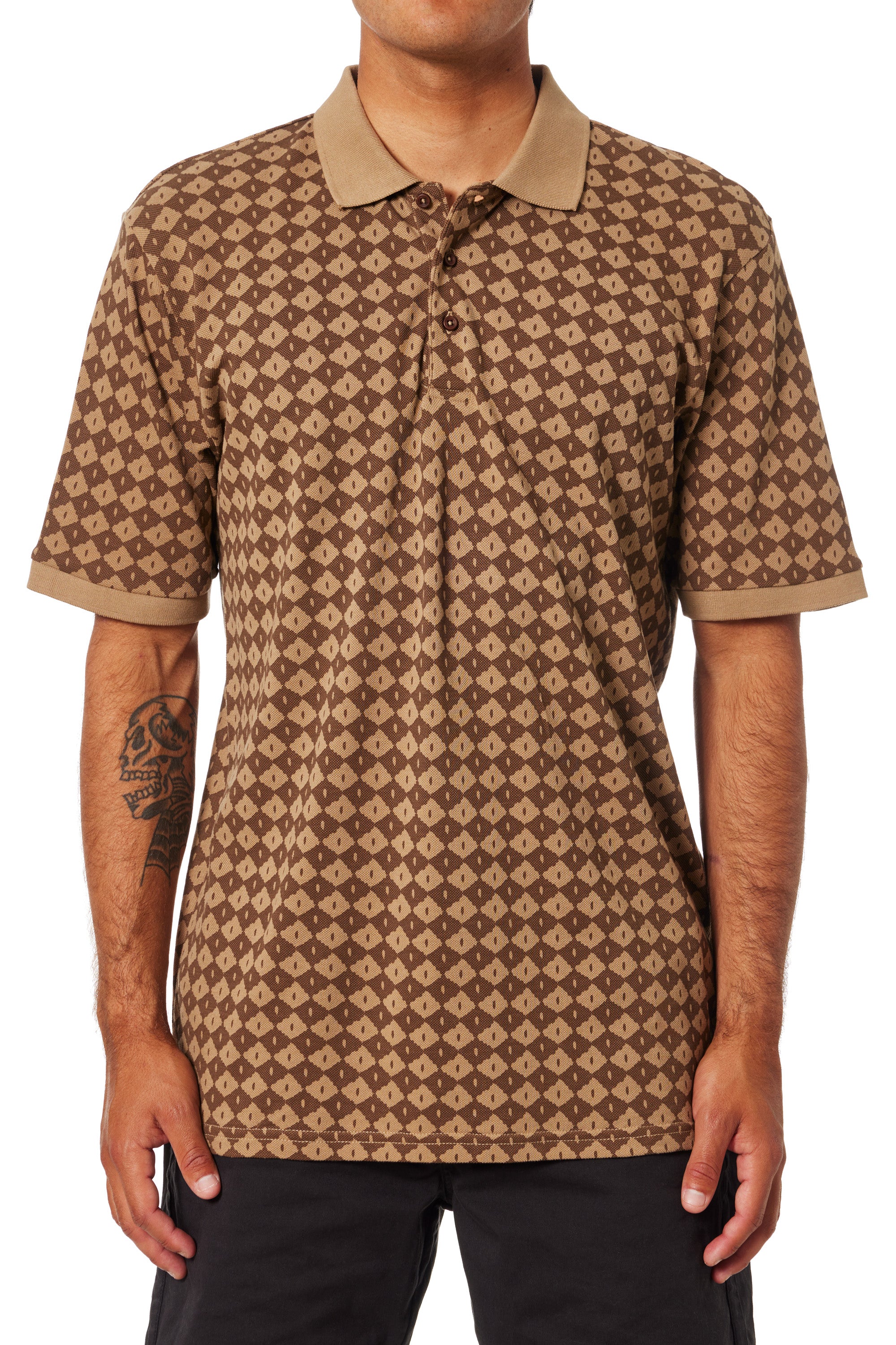 Polo Check Brun Katin