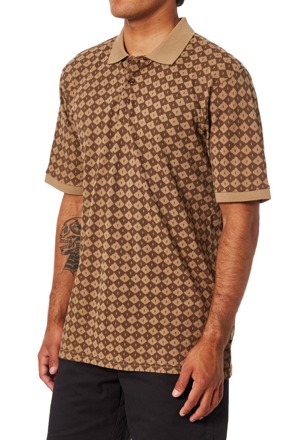 Polo Check Brun Katin