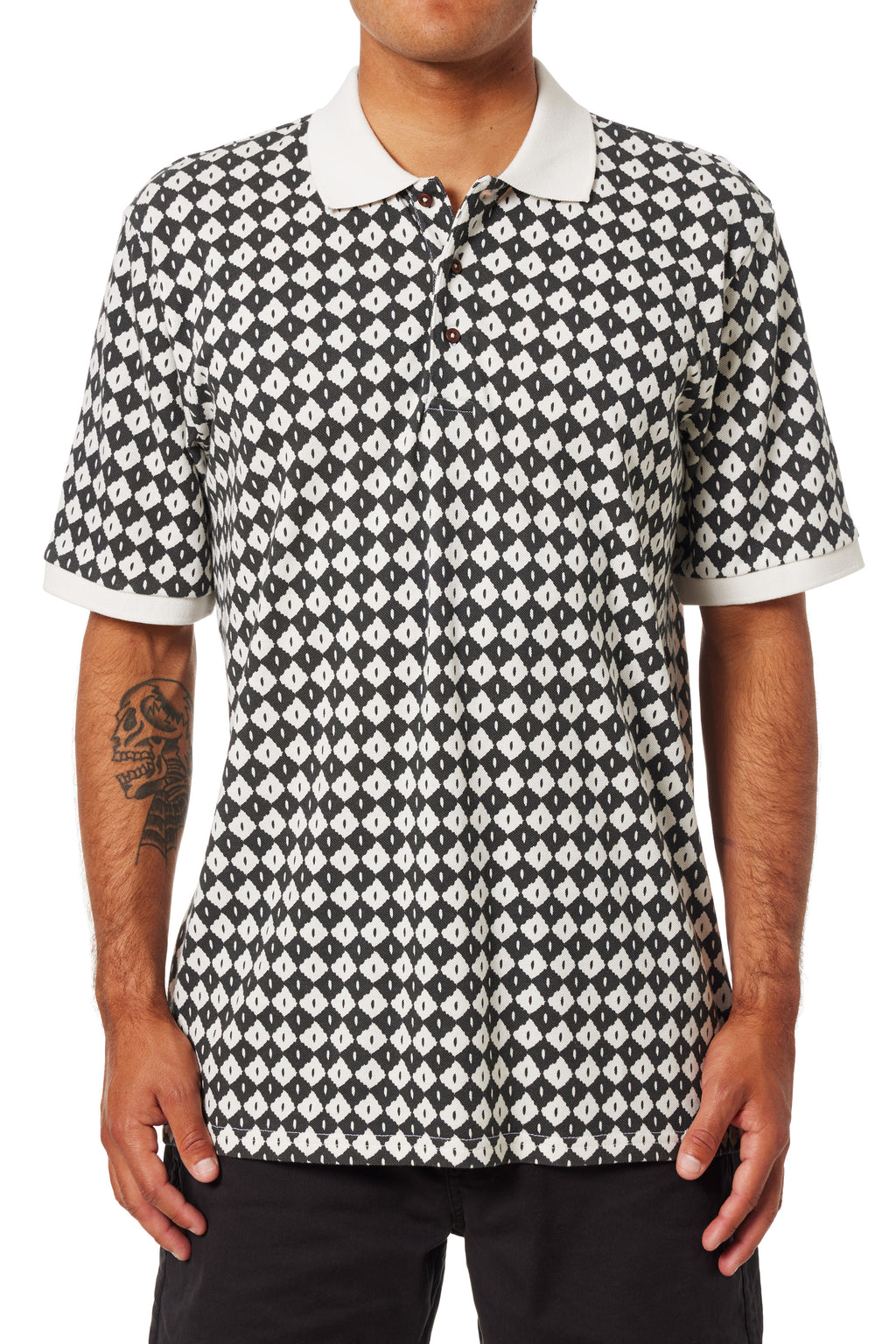 Katin Washed Black Check Polo
