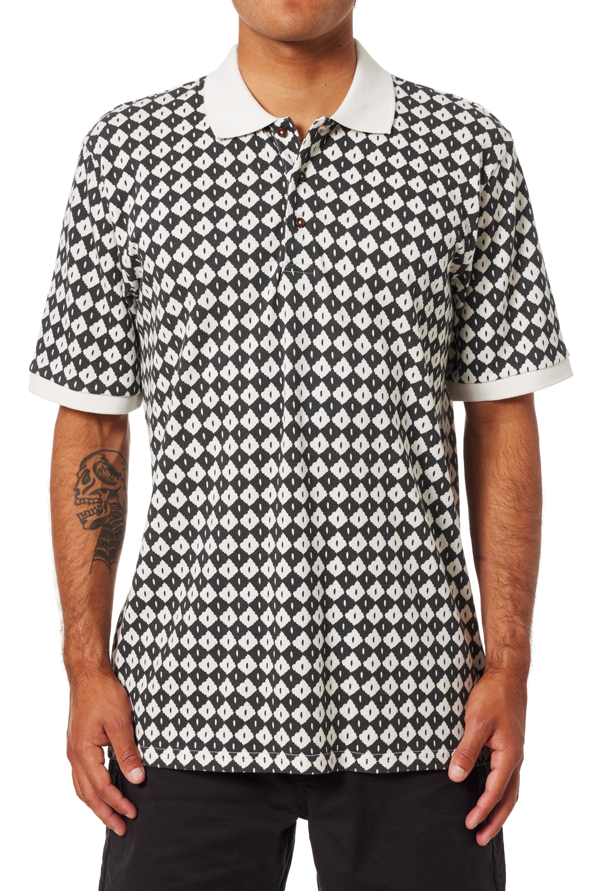Katin Washed Black Check Polo