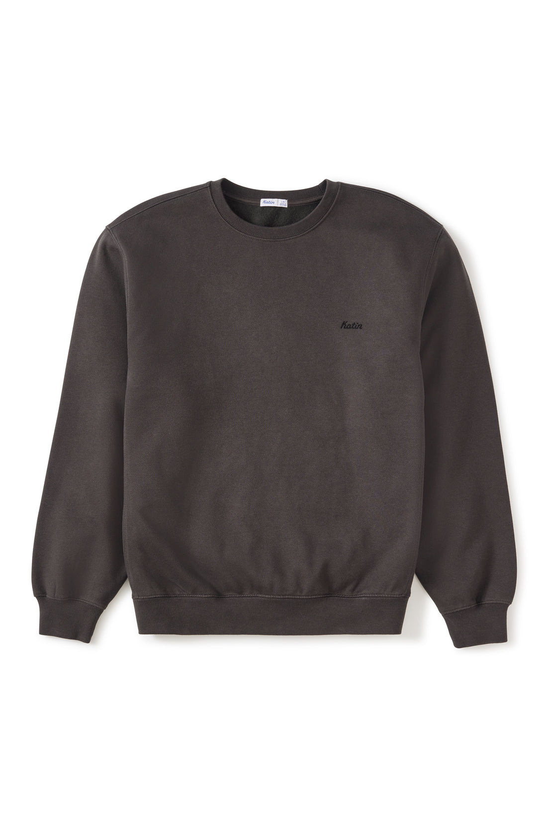 Chandail Emb Crew Fleece Noir Wash Katin