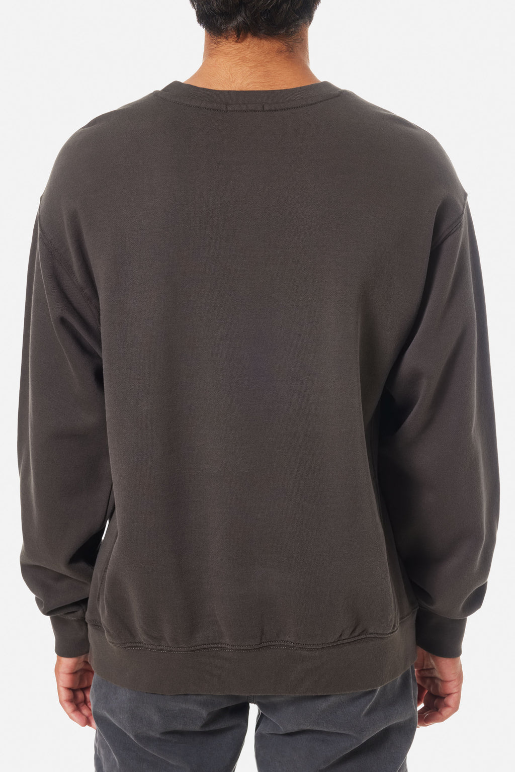 Katin Black Wash Emb Crew Fleece Sweater