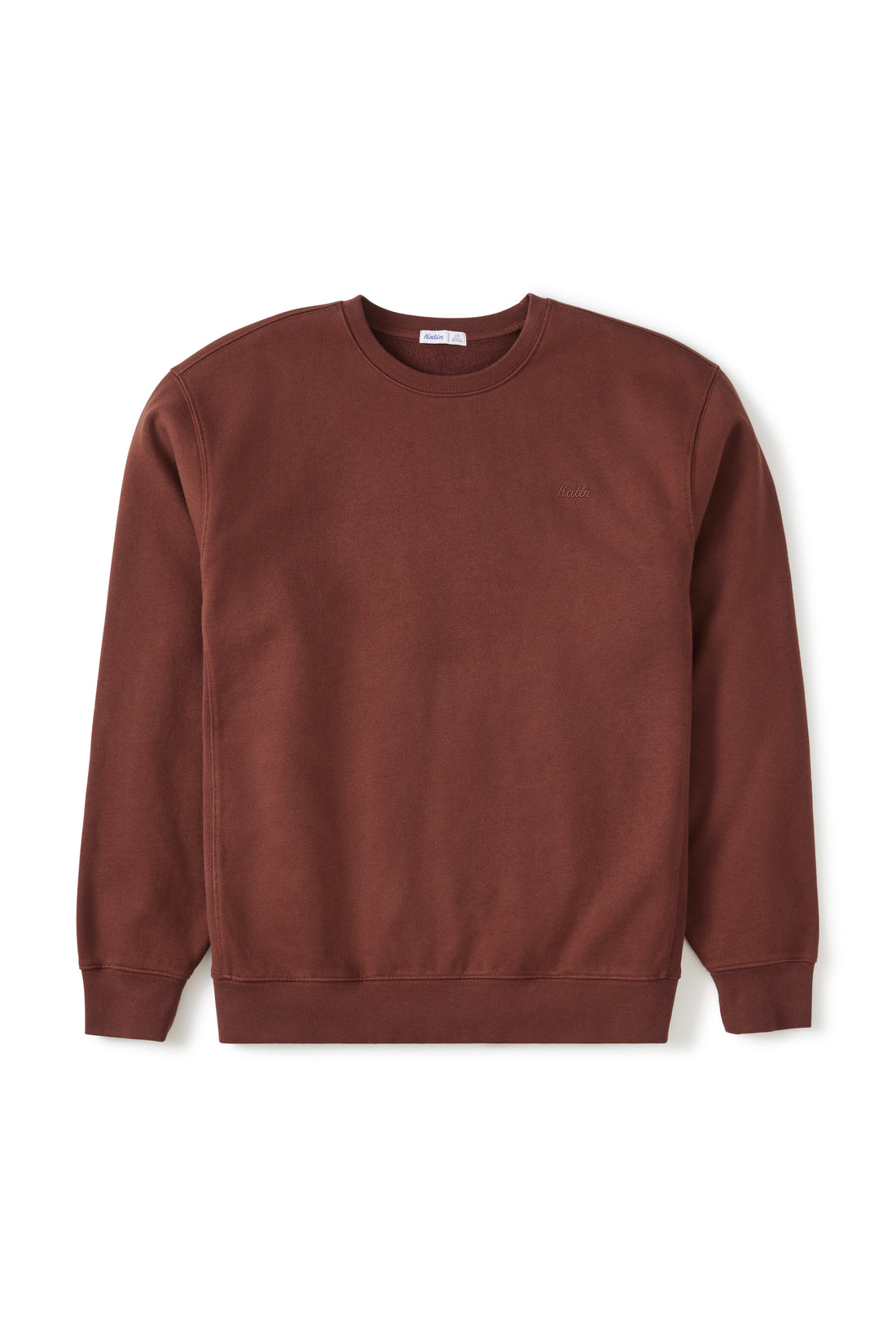 Chandail Emb Crew Fleece Mahogany Katin