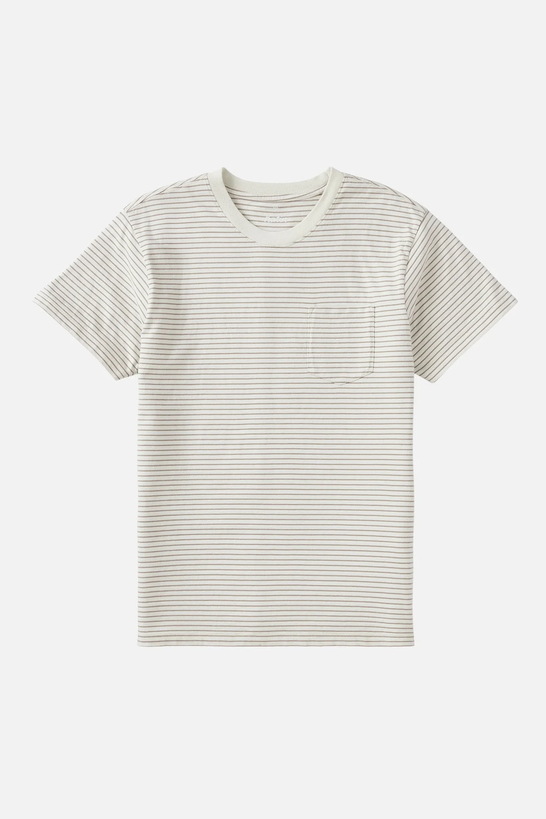 T-Shirt Finley Pocket Blanc/Taupe Katin