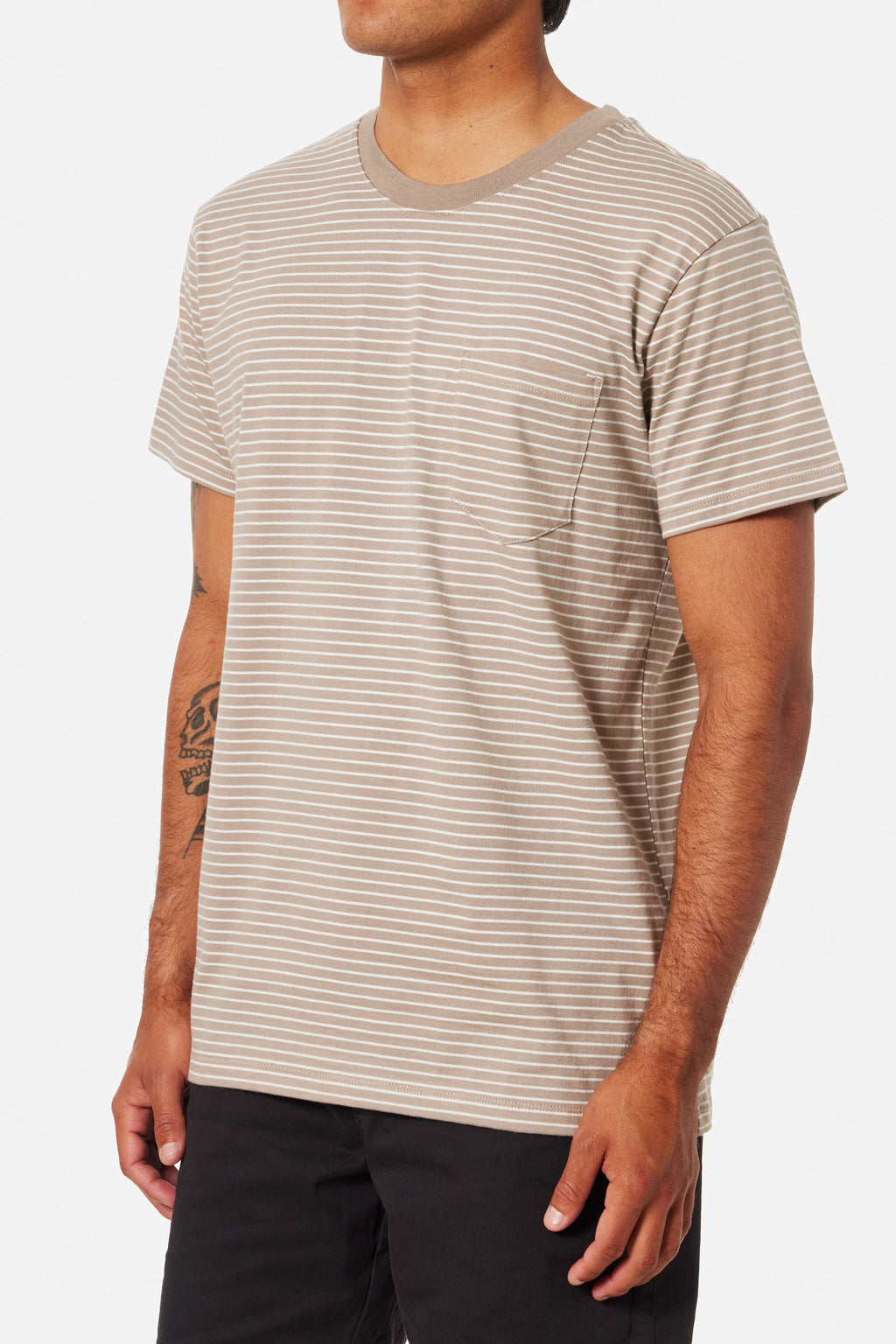 Katin Finley Pocket T-Shirt Taupe/White