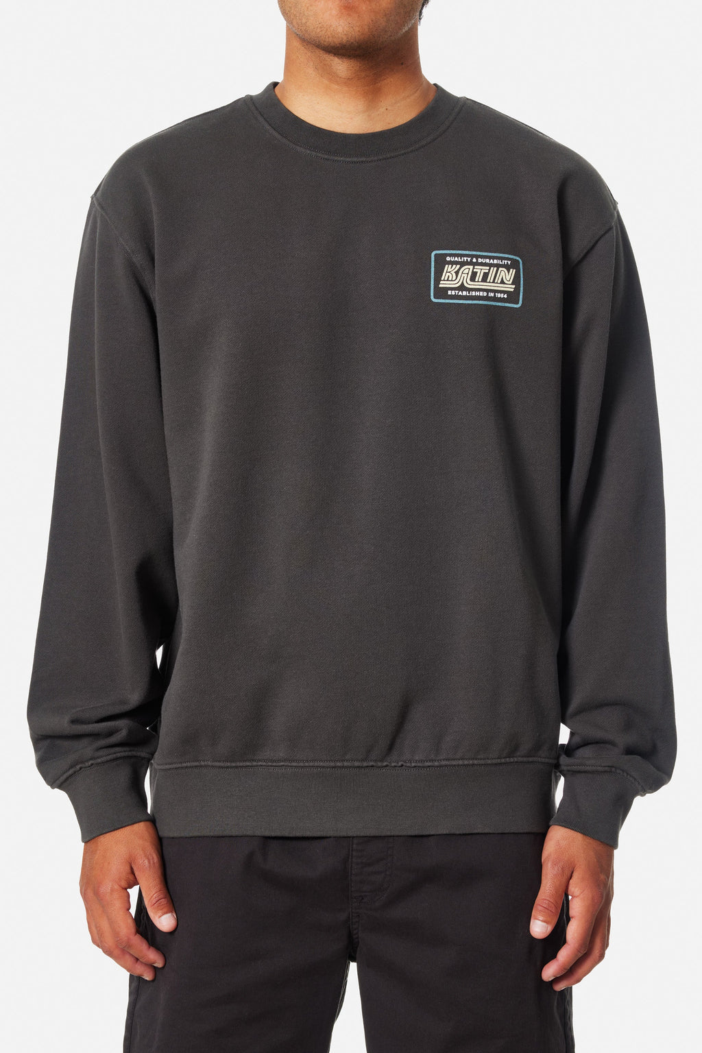 Chandail Pit Stop Crew Noir Wash Katin