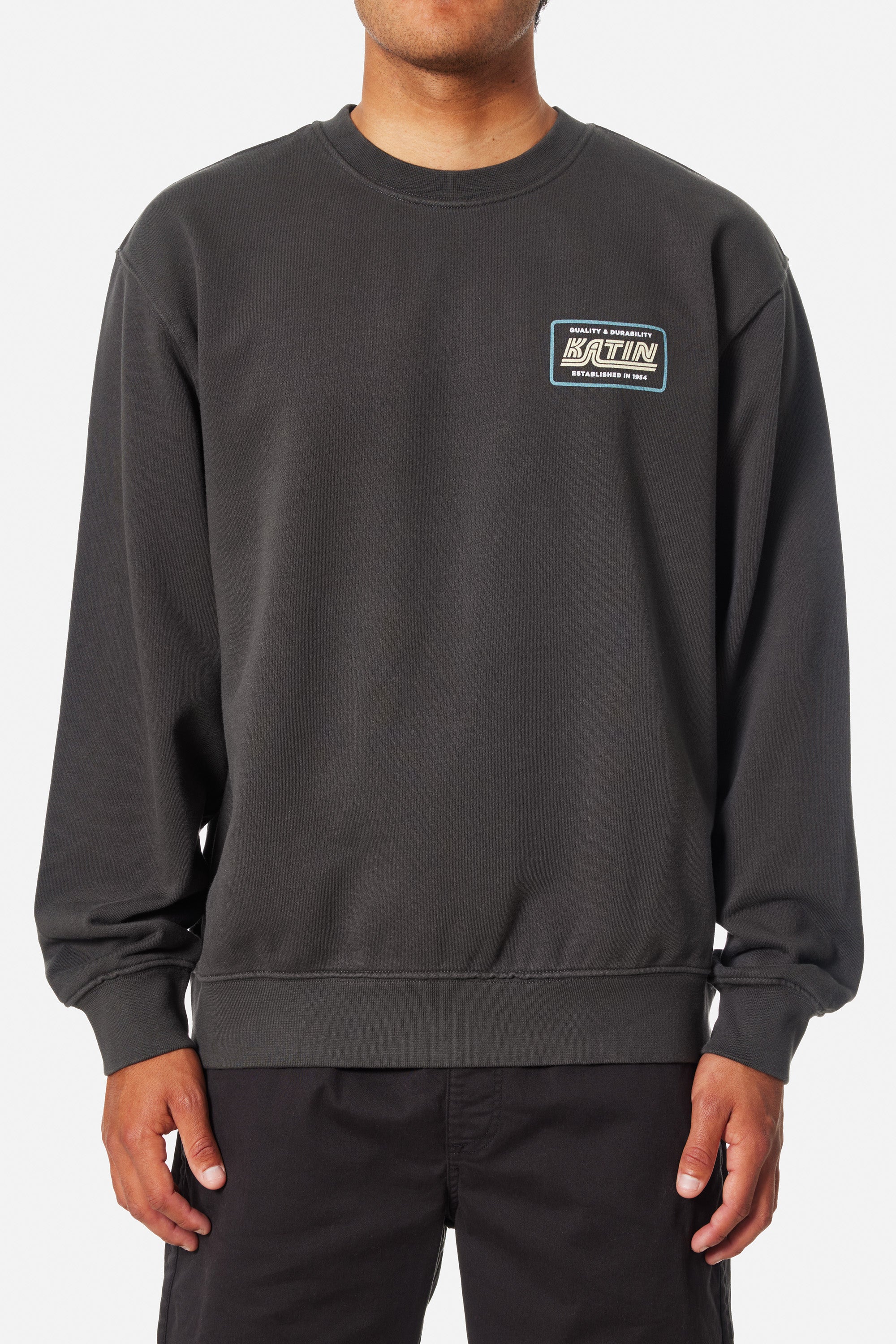 Chandail Pit Stop Crew Noir Wash Katin