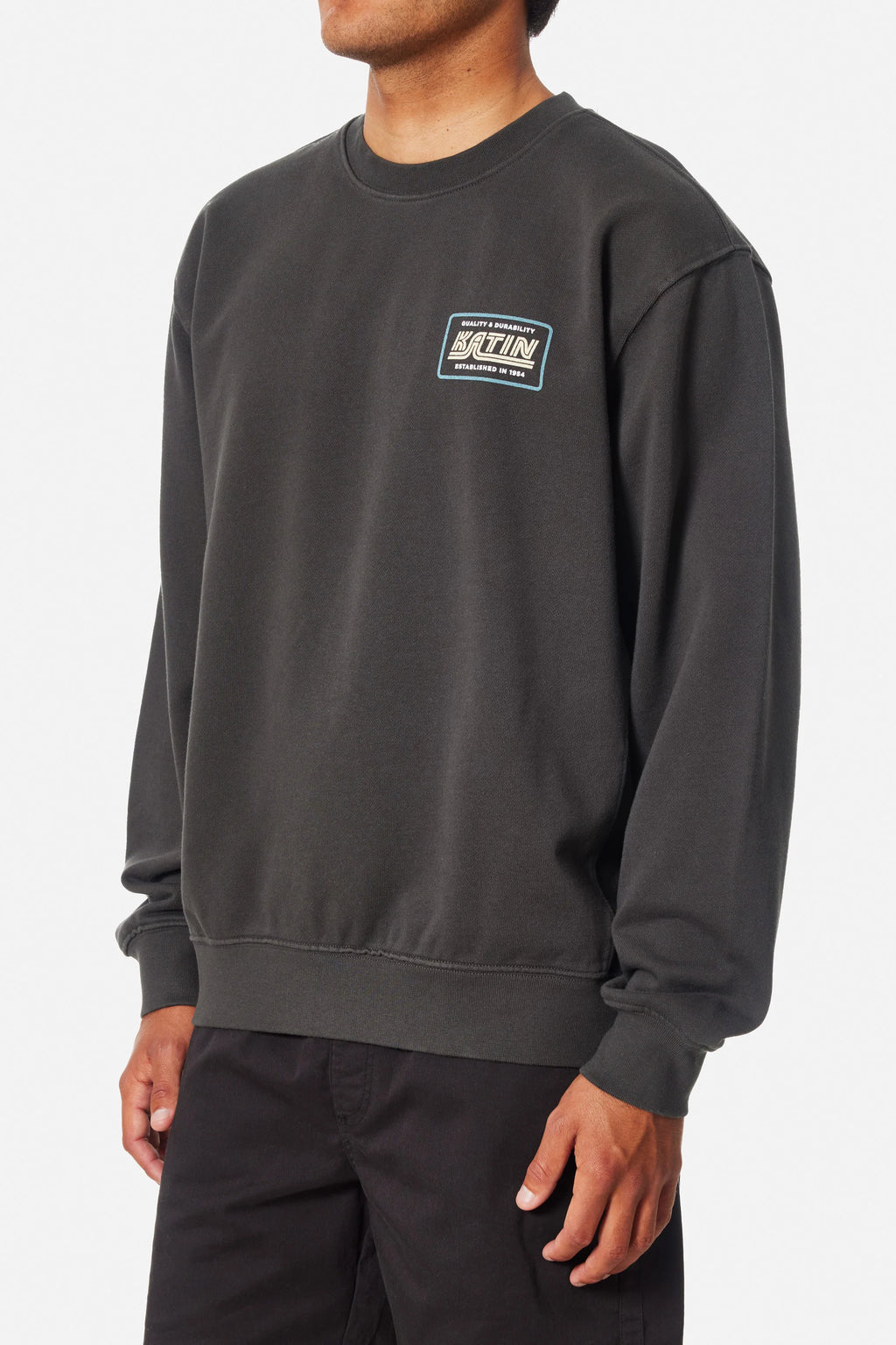 Chandail Pit Stop Crew Noir Wash Katin